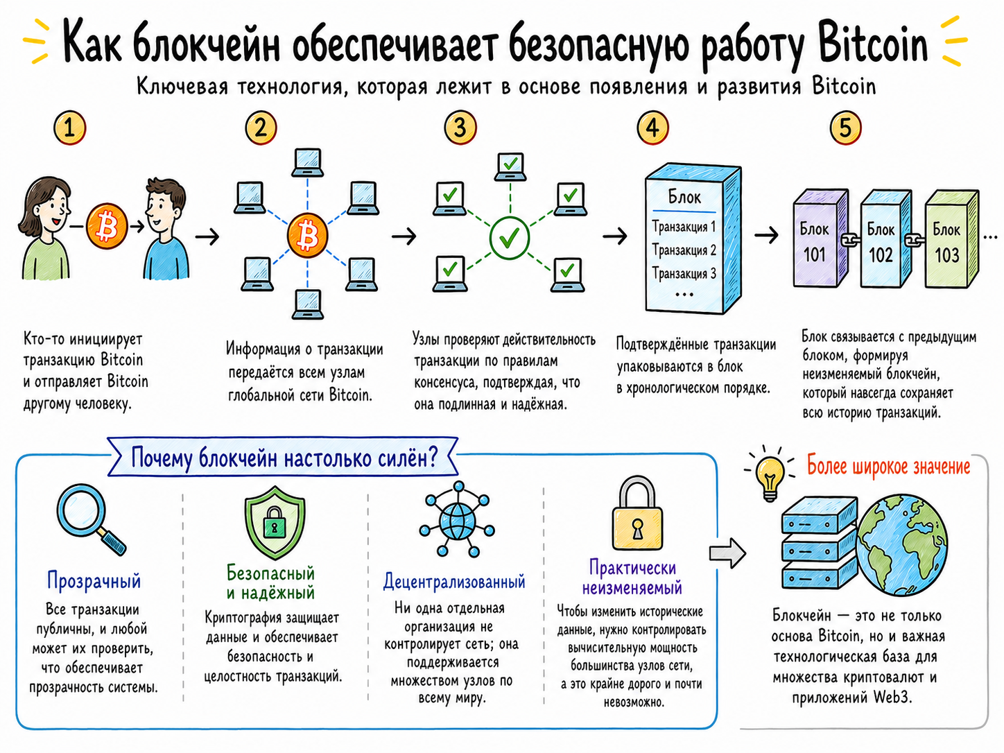 Как работает технология блокчейн