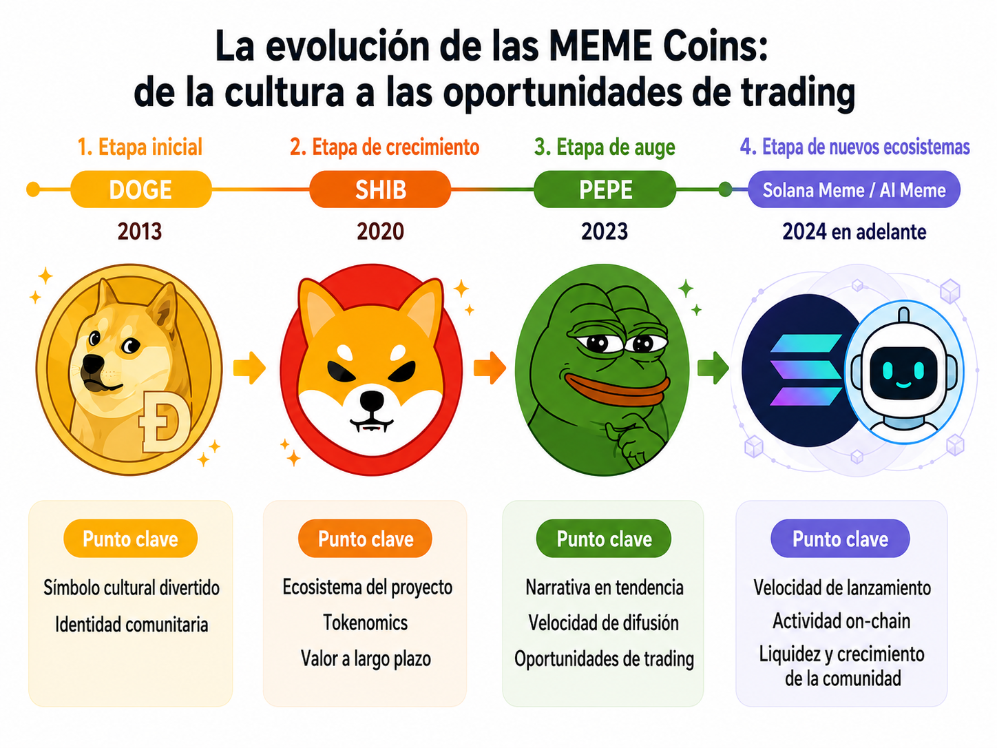 L’évolution des MEME coins : de DOGE à PEPE
